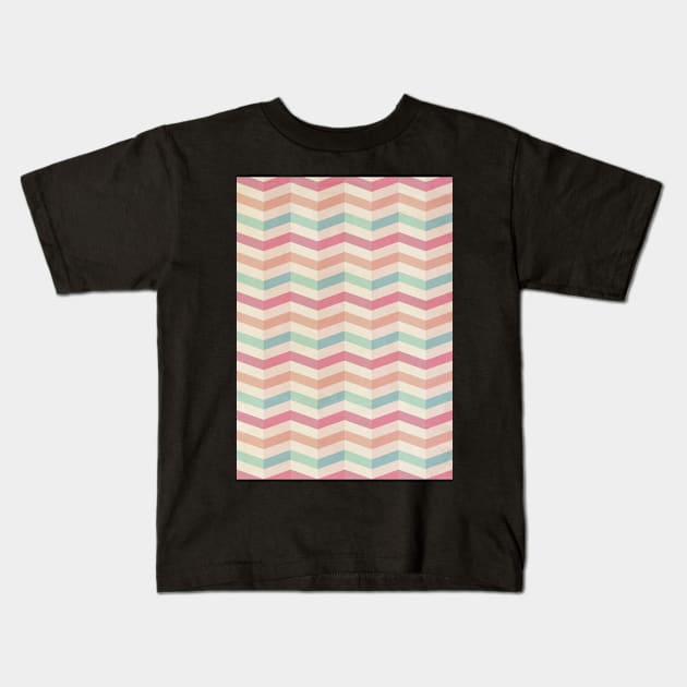 Colourful Chevrons Kids T-Shirt by RumourHasIt